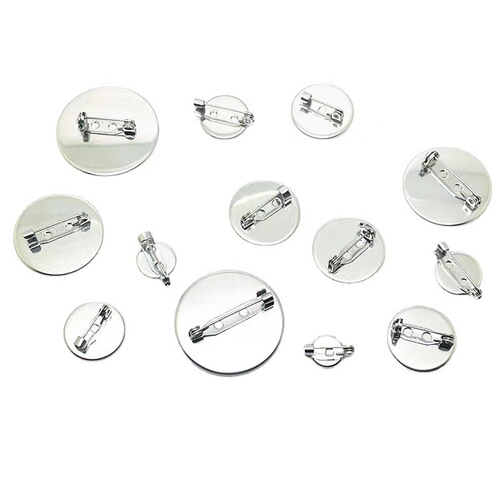 diy disc brooch 316 stainless steel pin multifunctional safety pin round bottom buckle pin jewelry accessories