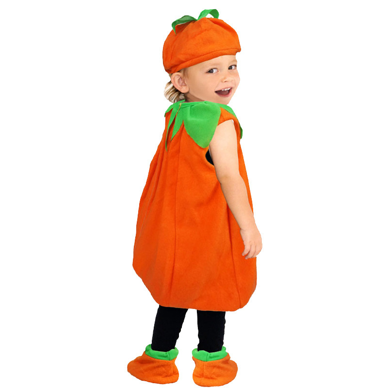 Cross-border Hot Selling Halloween Costumes Boys And Girls COSPLAY Dress Up Costumes Performances Children's Pumpkin Costumes