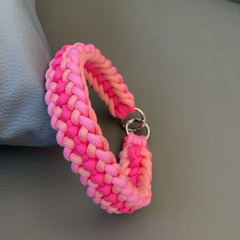 Cordón corto de muñeca hecha a mano de celebridades de Internet, color mezclado innovador, cordón para teléfono móvil anti-pérdida, llave para cámara, cordón para teléfono móvil, tarjeta image 7