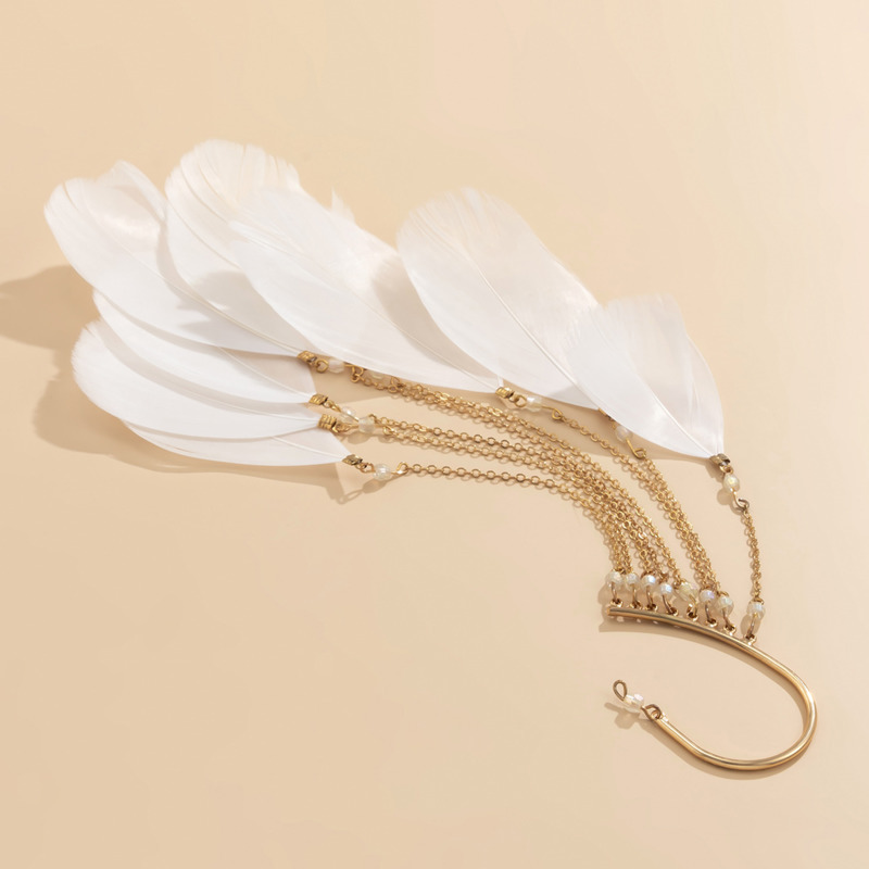 Bohemian Long Feather Tassel Earrings For Women Exaggerated Style_voghion.com