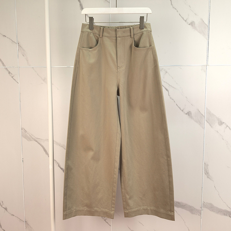 Same Style as in the Mall 2026 Spring New Fashion Relaxed Cotton Linen Curved-Leg Walking Pants for Women 5H2250411