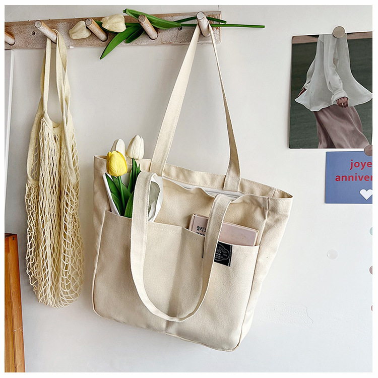 Title 23, Borsa a mano in tela stile preppy da donna, tin...