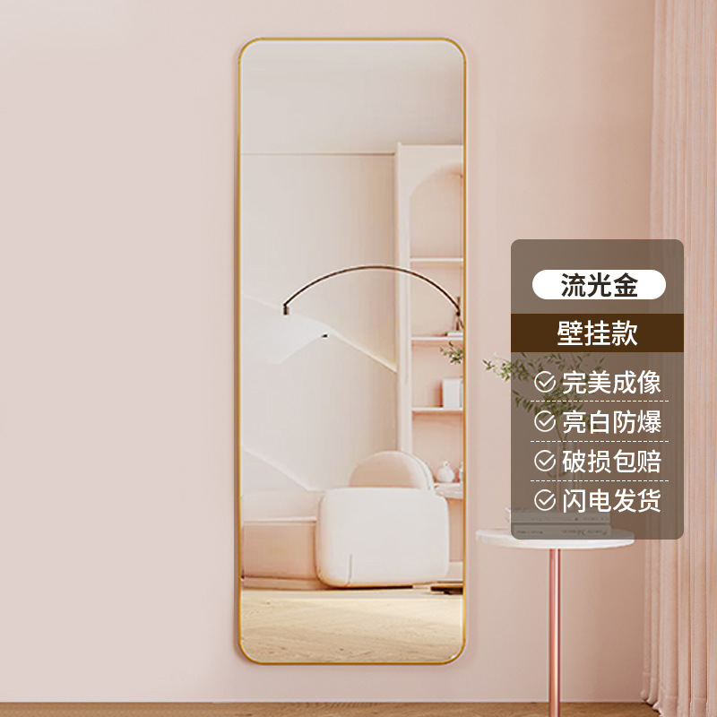 Espejo Espejo de cuerpo entero Espejo de piso Hogar Chica Dormitorio Espejo de cuerpo entero Tienda de ropa Espejo de tocador Espejo de dormitorio de estilo princesa