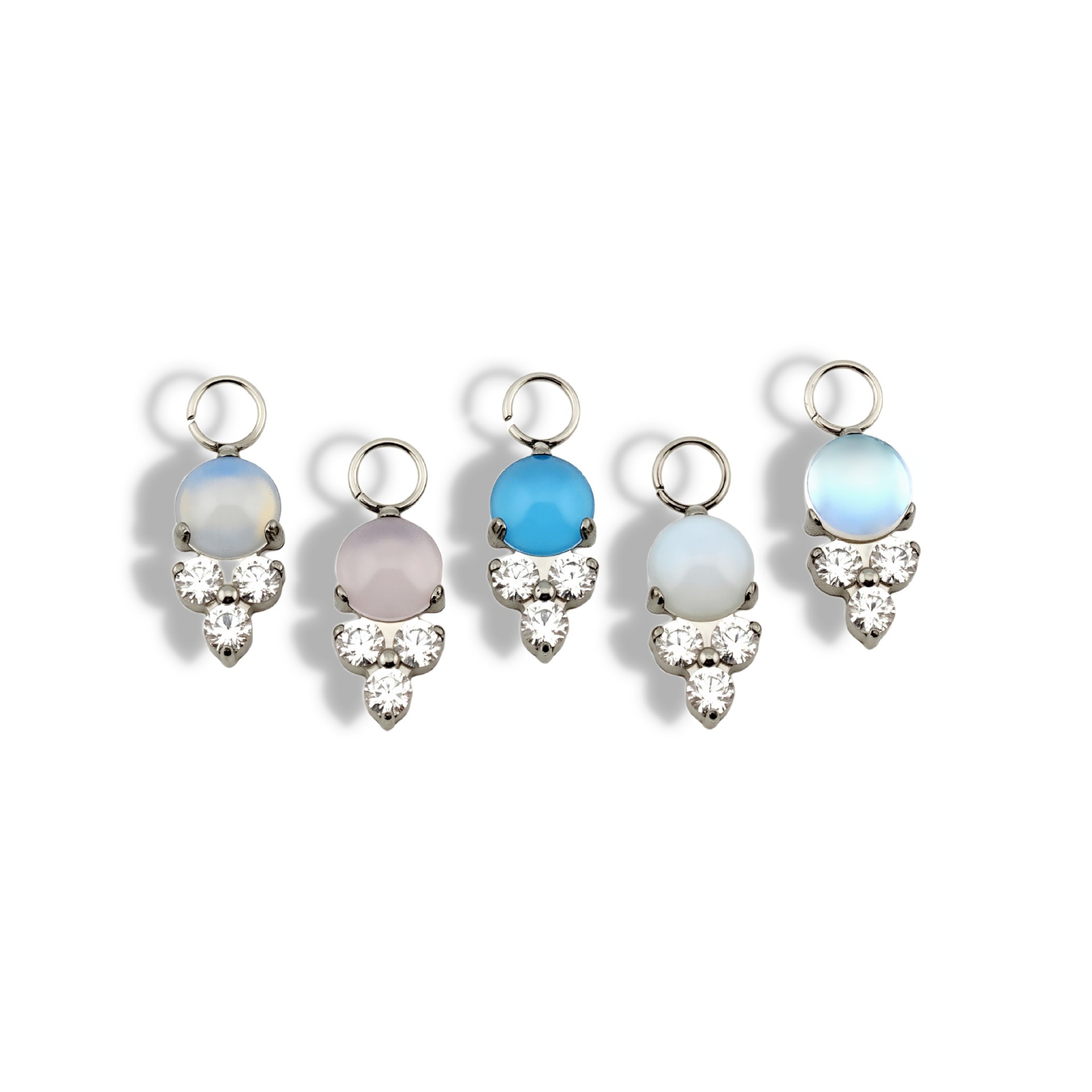 Pointed labret stud close-up product detail
