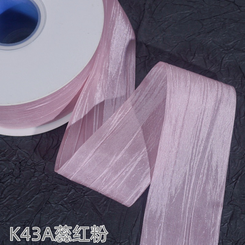 Impresión de la cinta arco regalo cuerda cinta plisada coreana accesorios de embalaje en stock al por mayor Corea del Sur cinta de poliéster