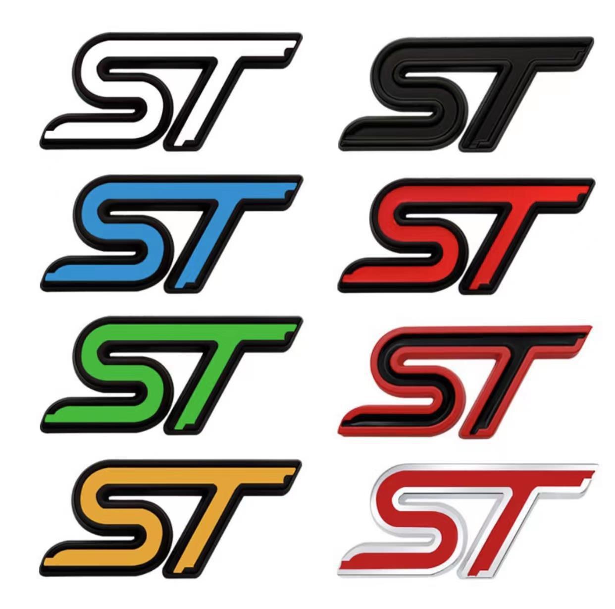 ST车贴 改装ST车标 适用于新蒙迪欧 福克斯 嘉年华金属后贴标侧贴