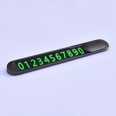 Factory Wholesale Parking Signs, Car Accessories, Invisible Alloy Mobile Phone Number Plates, High-End Car Digital Number Plates (Nömrəli dayanma kartı) - metal-t1-gun-color