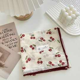 70丝巾棉麻装饰方巾围巾文艺头巾新款护颈春秋领巾碎花薄款发带