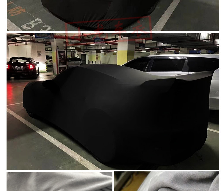 Stretch Car Cover Made of Velvet Material with Milk Silk, Custom Logo Car Emblem, Thickened, Waterproof, Outdoor Rainproof