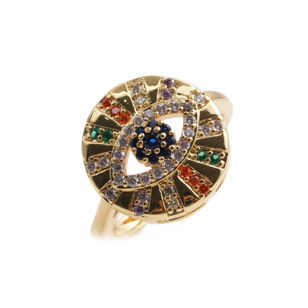 Fashion Zircon Eye Moon Ring display picture 8