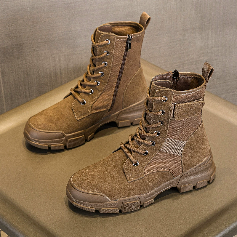 Новинка 2025 года, женские ботинки из натуральной кожи, зимняя универсальная парусиновая обувь, короткие ботинки, повседневные ботинки martin в британском стиле, женская обувь из натуральной кожи