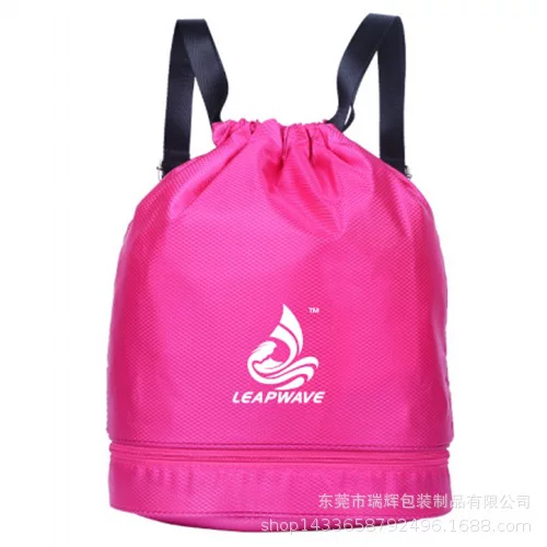 Yuelang large-capacity drawstring storage bag, waterproof dry and wet separation bag, sports and fitness bag, drawstring backpack