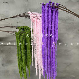 毛线吊米仿真花婚庆插花吊顶装饰造型软装柔丽丝流苏小众花材批发