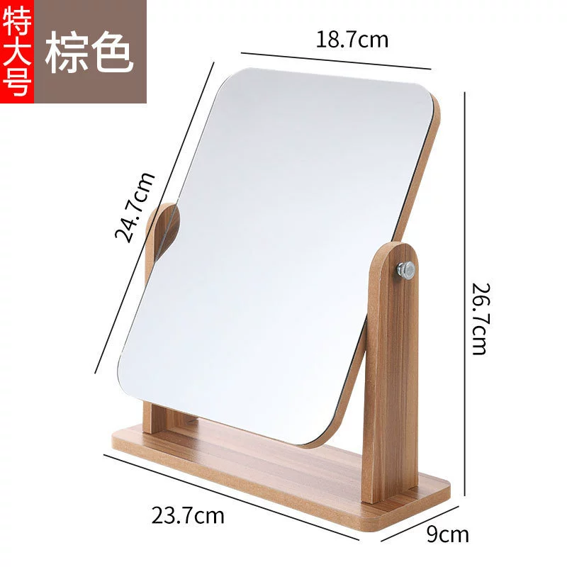 Rotating Table Mirror, Double-Sided Kids Desktop Mirror, 360° Adjustable, Compact 20×17.5×6 cm