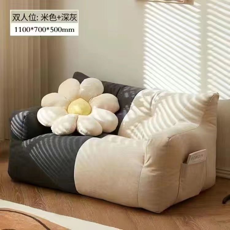 오프화이트와 다크그레이-[더블시트][면,린넨원단]
