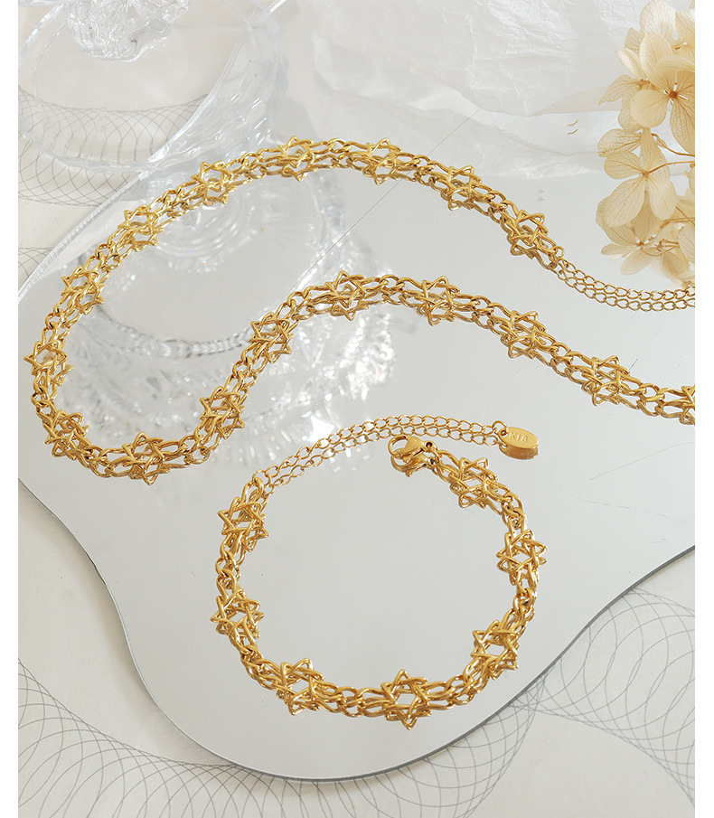 Fashion Solid Color Titanium Steel Plating Womenu0027S Bracelets Necklace 1 Piece