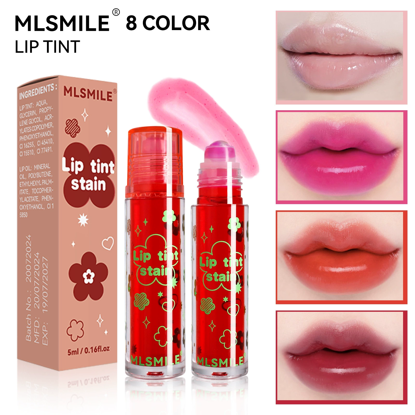 MLSMILE база под макияж, бальзам для губ, блеск для губ, прозрачная помада, (торговля через границу)