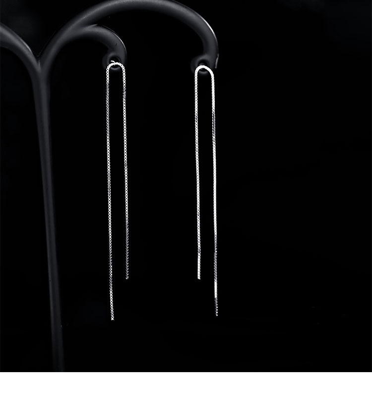 Elegant Double Line Tassel Earrings For Women Unique Long Design_voghion.com