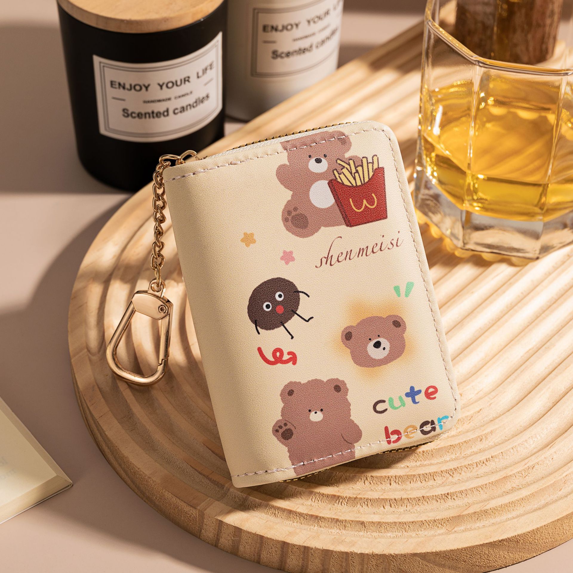 Comercio exterior lindo dulce campus vagabundo buckle bolsa de cambio de dibujos animados bolsa de almacenamiento de tarjetas bancarias