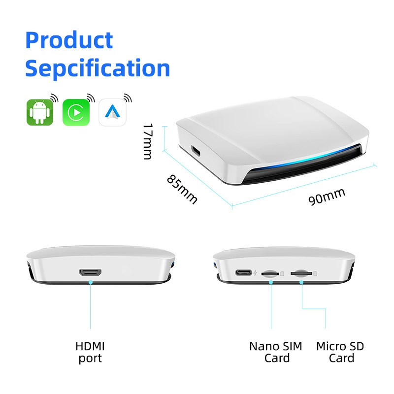 Carlinkit HD HDMI выход в автомобильный смарт-бокс Qualcomm 6225 модуль CarPlay межсоединение автомобиля