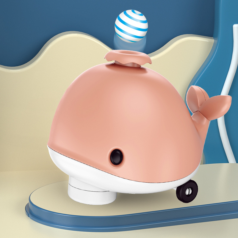 Diversión suspensión soplado bola eléctrica juguetes de los niños música ligera Universal de conducción ballena juguetes de modelado de dibujos animados al por mayor