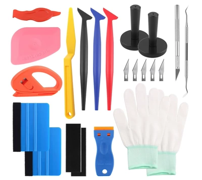 Car cleaning tools closing tool gap construction scraper - film-set-22pcs