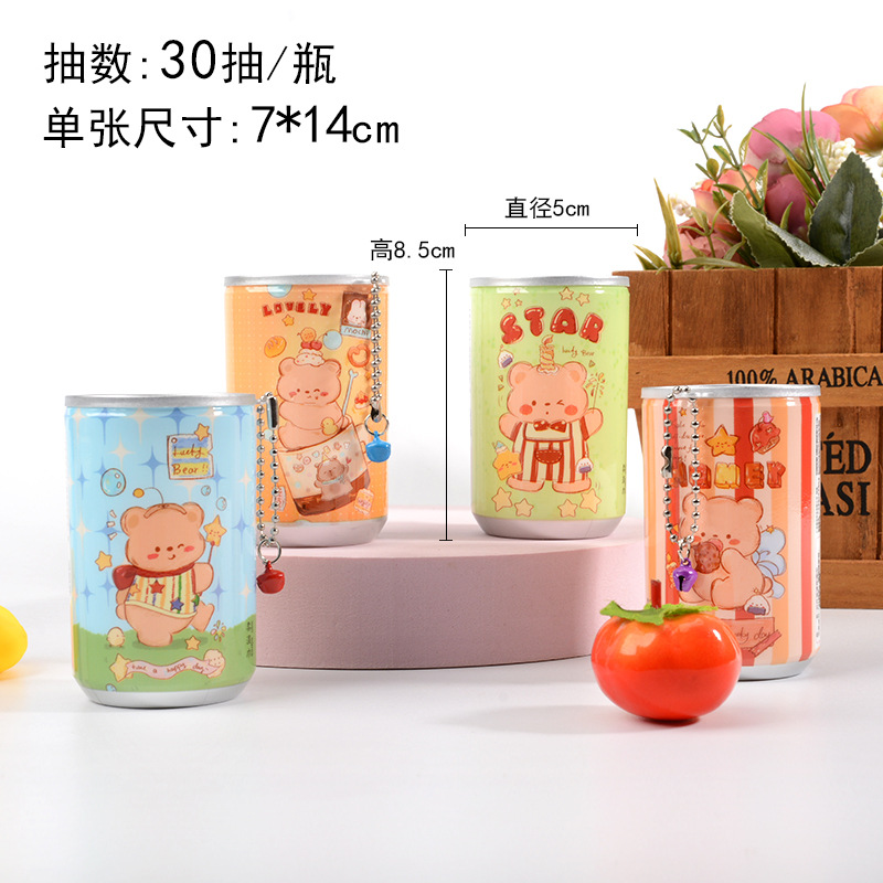 瓶の創意ミニはコーラ缶のウェットティッシュを持ち歩いています。