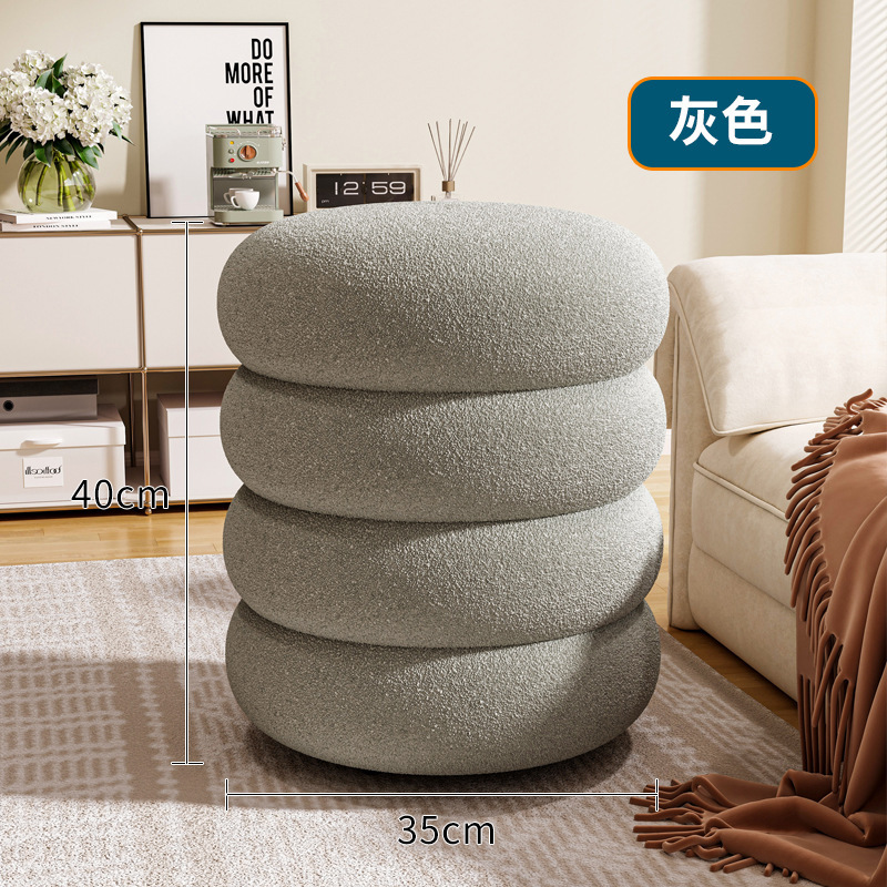 家庭用の丸い腰掛けクリーム風の客間の小さい腰掛けは家に入って靴の腰掛けのソファーの腰掛けを換えます。|undefined