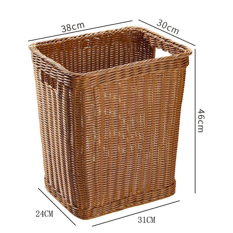 Cesta de almacenamiento de ropa sucia imitación de tela de caña hoteles residenciales toallas de baño cesta de lavandería ropa de lavandería cesta de ropa sucia