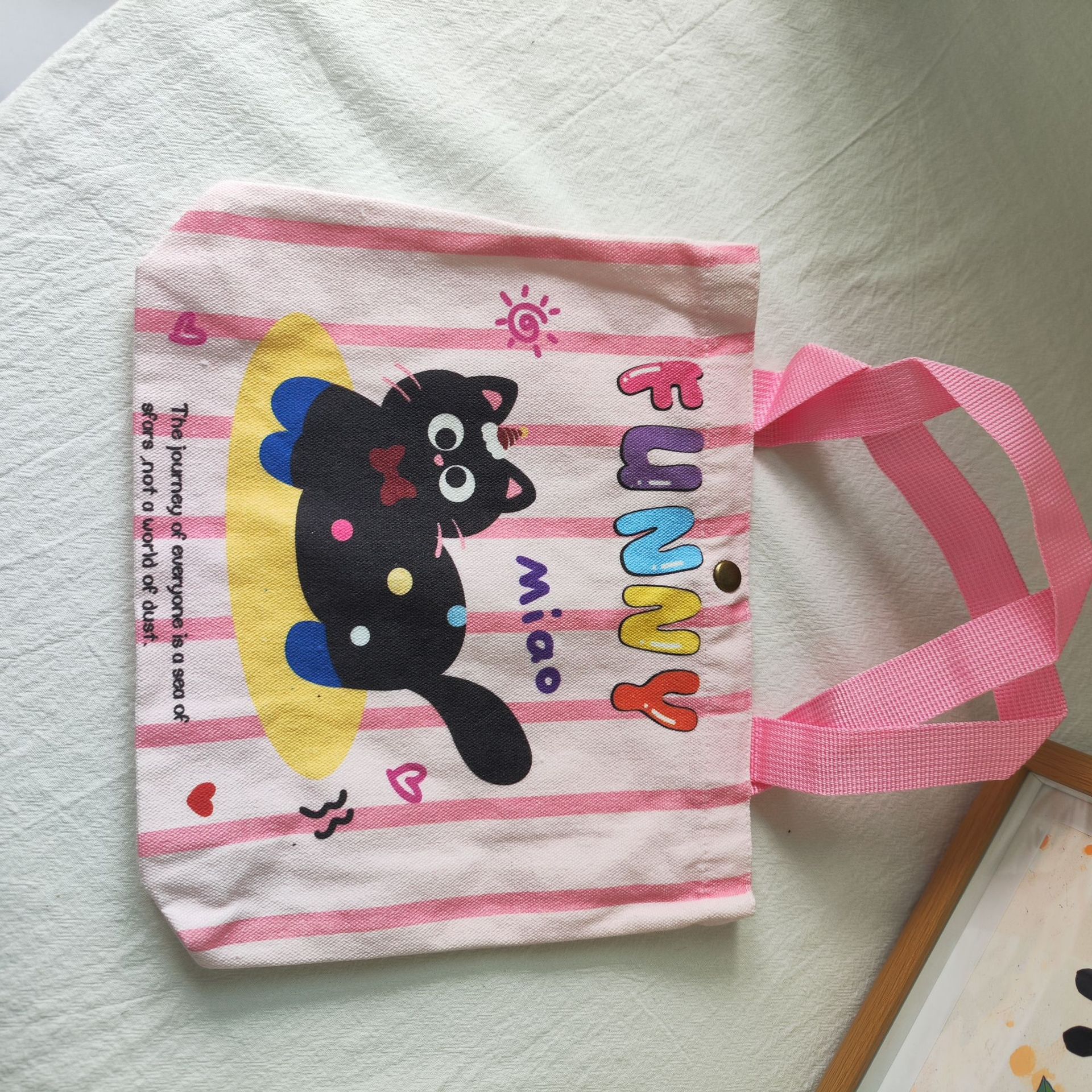 Bolsa de lona, bolsa de lona de dibujos animados, bolsa de mano, bolsa de almuerzo, bolsa de mano simple, bolsa de viaje para oficina image 22