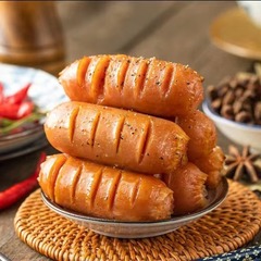 Zhiwei Ke New Orleans Style Grilled Sausage, Selected Premium Ingredients, Rich Meat Flavor, Individually Packaged, Ready to Eat, Leisure Snack