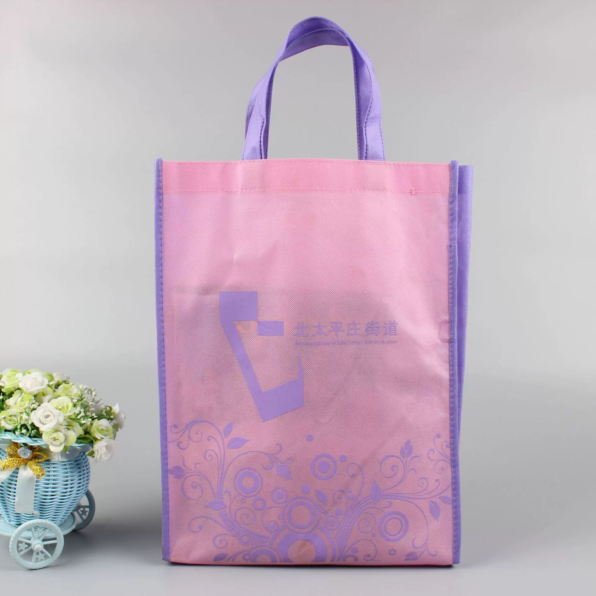 厂家批发无纺布袋子覆膜无纺布袋手提宣传服装购物立体袋加印logo