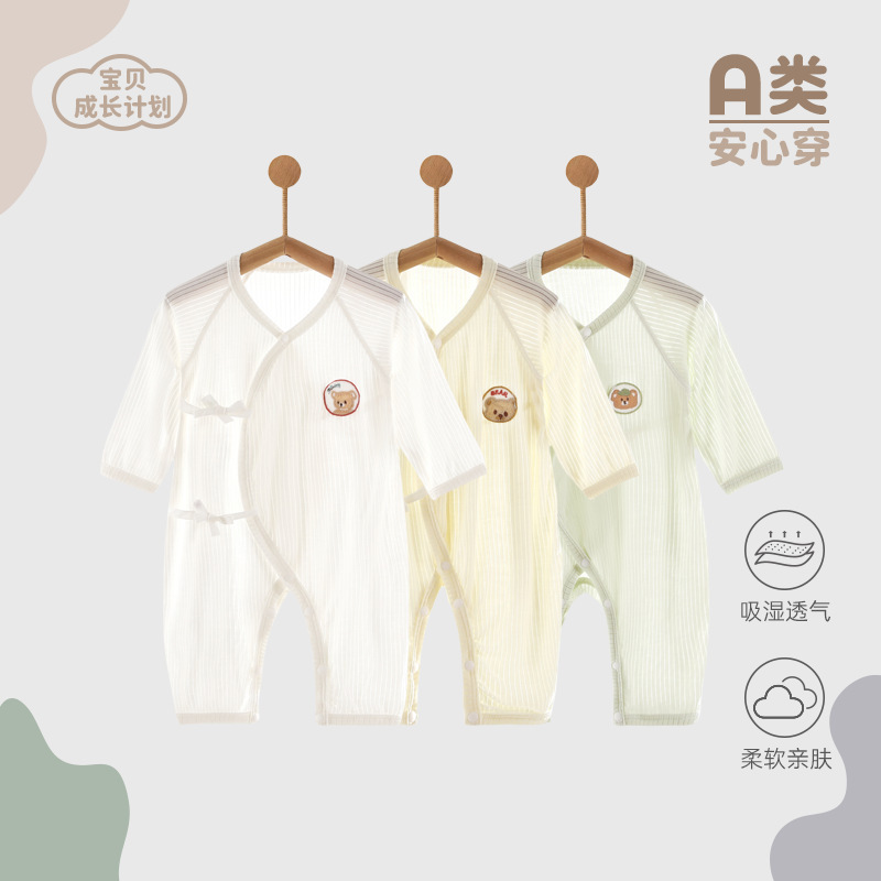Newborn 0-6 Months Strappy Summer Baby Pajamas Jumpsuit Newborn Baby Butterfly Clothing Air-Conditioned Clothing Newborn 0-6 Months Strappy Summer Baby Pajamas Jumpsuit Newborn Baby Butterfly Clothing Air-Conditioned Clothing