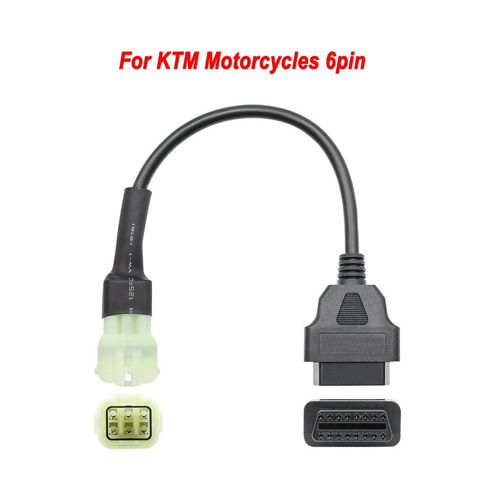 OBD 16pin to 6 pin for KTM Motorcycle 6针 摩托 机车转接线