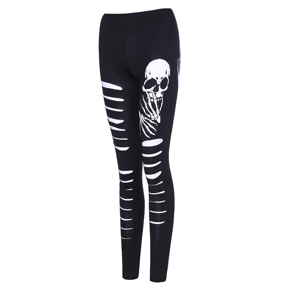 Skull Print Leggings Color Option 1