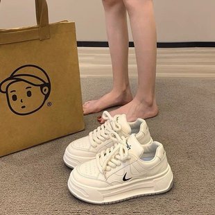 Trade Brand New Women's Sneakers 2025 Autumn New Style Student Thick-Soled Height-Increasing Sports Board Shoes Korean Style Street Style Casual Shoes