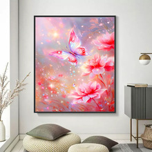 2024新款线绣精准印花自己手工线绣简单十字绣diy满绣卡通蝴蝶