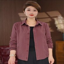 一件代发牛仔棉外套2025秋季新款时尚翻领纯色长袖女装休闲外套