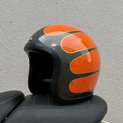 Helmet Dropshipping Motosiklet kaskı (dəbilqə) - orange-flower-s