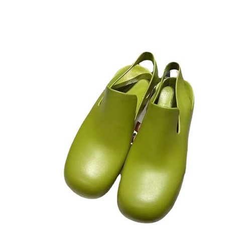 Collarbone open-toe summer sandals for women, new casual and fashionable flat sandals, single color, thick sole women's sandals