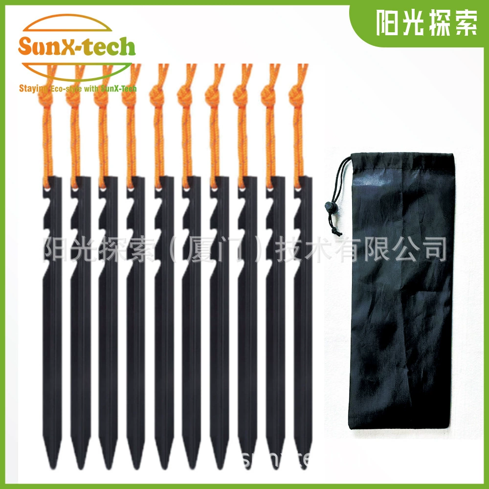 Регулируемые треугольные алюминиевые гвозди с веревкой, алюминиевые гвозди для тента, гвозди для навеса, аксессуары для кемпинга на открытом воздухе, легкие, прямые продажи с фабрики