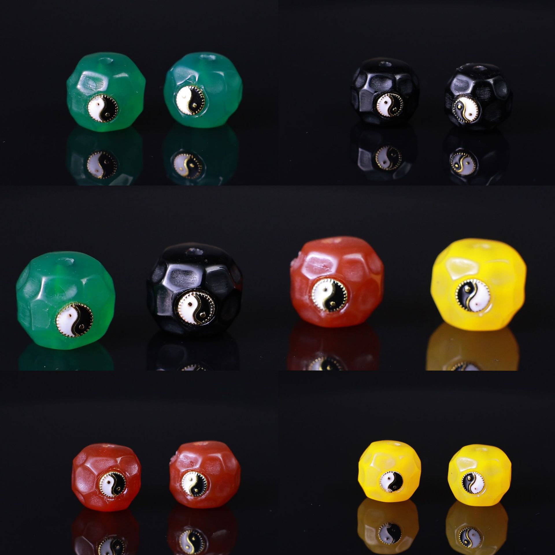 Agate Inlaid Spacer Beads, Decorative Beads, DIY Bracelet Accessories, Loose Beads, Wholesale and Dropshipping