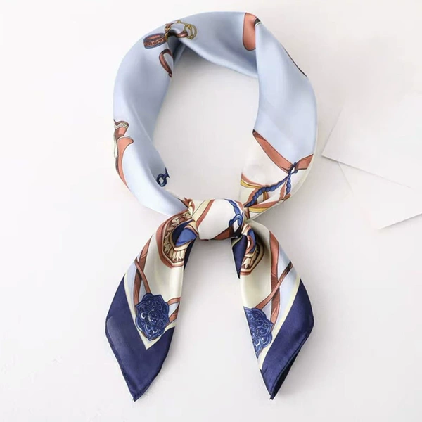 46 days blue chain scarf