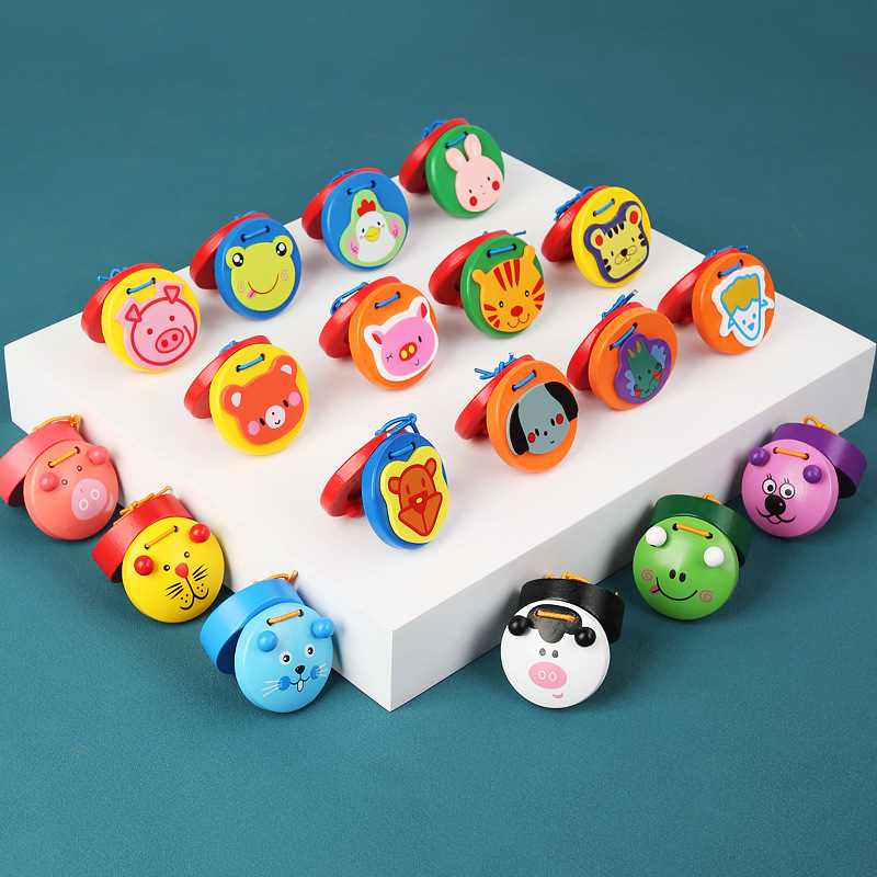 Dibujos animados de madera para niños animal Louver Orff instrumento musical redondo educación de la primera infancia Ilustración instrumento musical educativo tablero