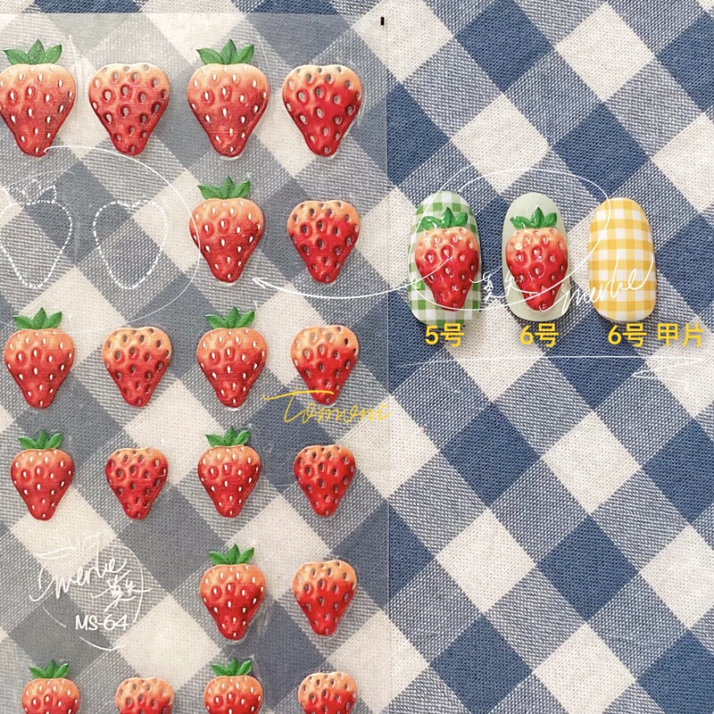 tomoni relief MS64 no loss cooperation nail stickers Japanese style nail stickers Summer Fresh Fruit Strawberry
