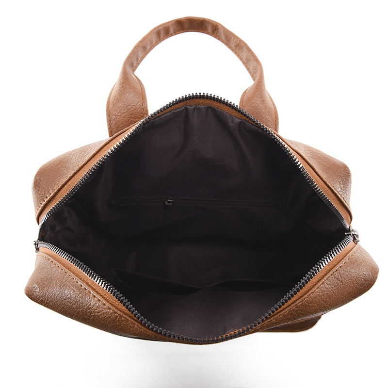 Fábrica al por mayor 2023 nueva mochila de PU para mujer casual moda retro de gran capacidad mochila de viaje de viaje marea