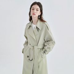 风衣外套女新款春秋中长款设计感小众大衣休闲小个子