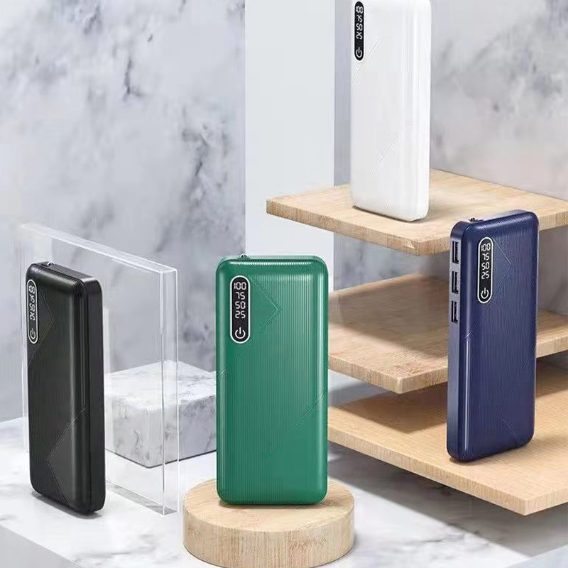 Compartir tres líneas de carga tesoro de pantalla digital porosa salida portátil fuente de alimentación móvil teléfono móvil batería de litio universal de gran capacidad