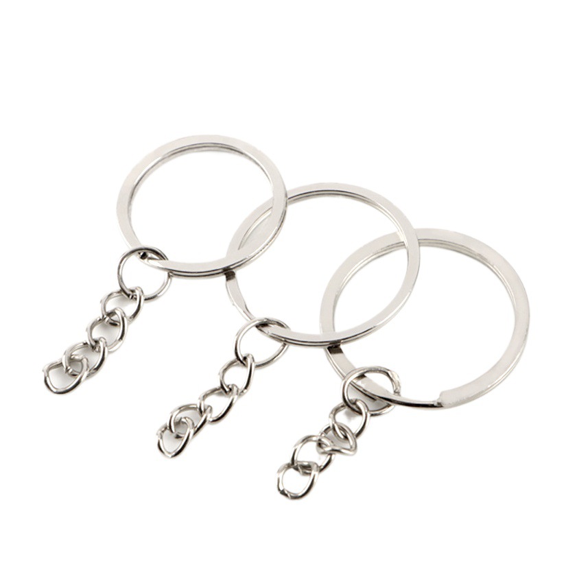 diy accessories handmade metal material four chain plating key ring keychain decorations wholesale