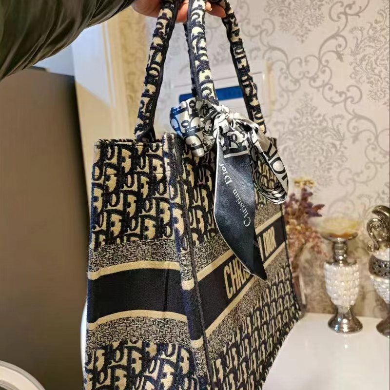 2024 nuevo bordado de letras clásicas de tres en D, una variedad de patrones, bolso de compras portátil de gran capacidad, damas